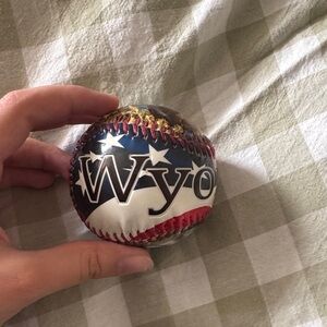 Patriotic Baseball with Wyoming  Design